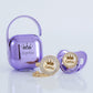 MIYOCAR personalized any name rose gold bling pacifier and clip pacifier box set BPA free dummy Luxury