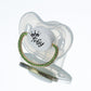 MIYOCAR Sparkling Custom Baby Pacifiers with Name Adorned with Elegant Green Rhinestones for boy girl baby shower gift