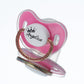 MIYOCAR Sparkling Custom Baby Pacifiers with Name Adorned with Elegant Pink Rhinestones for boy girl baby shower gift