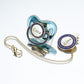 MIYOCAR Sparkling Bling Custom Baby Pacifiers and Clips/Holder Kit with Name Adorned with Blue Rhinestones for boy girl