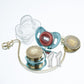 Miyocar Bling Custom Rose Gold Pacifiers Bring 3 Replacement Silicone Teat Include All Size for Boy Girl Baby Shower Gift