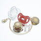 Miyocar Bling Custom Rose Gold Pacifiers Bring 3 Replacement Silicone Teat Include All Size for Boy Girl Baby Shower Gift