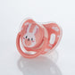 Miyocar Lovely Bunny Baby Pacifiers Bring Replacement Nipple Includes 3 Different Size Silicone Teat for Boy and Girl