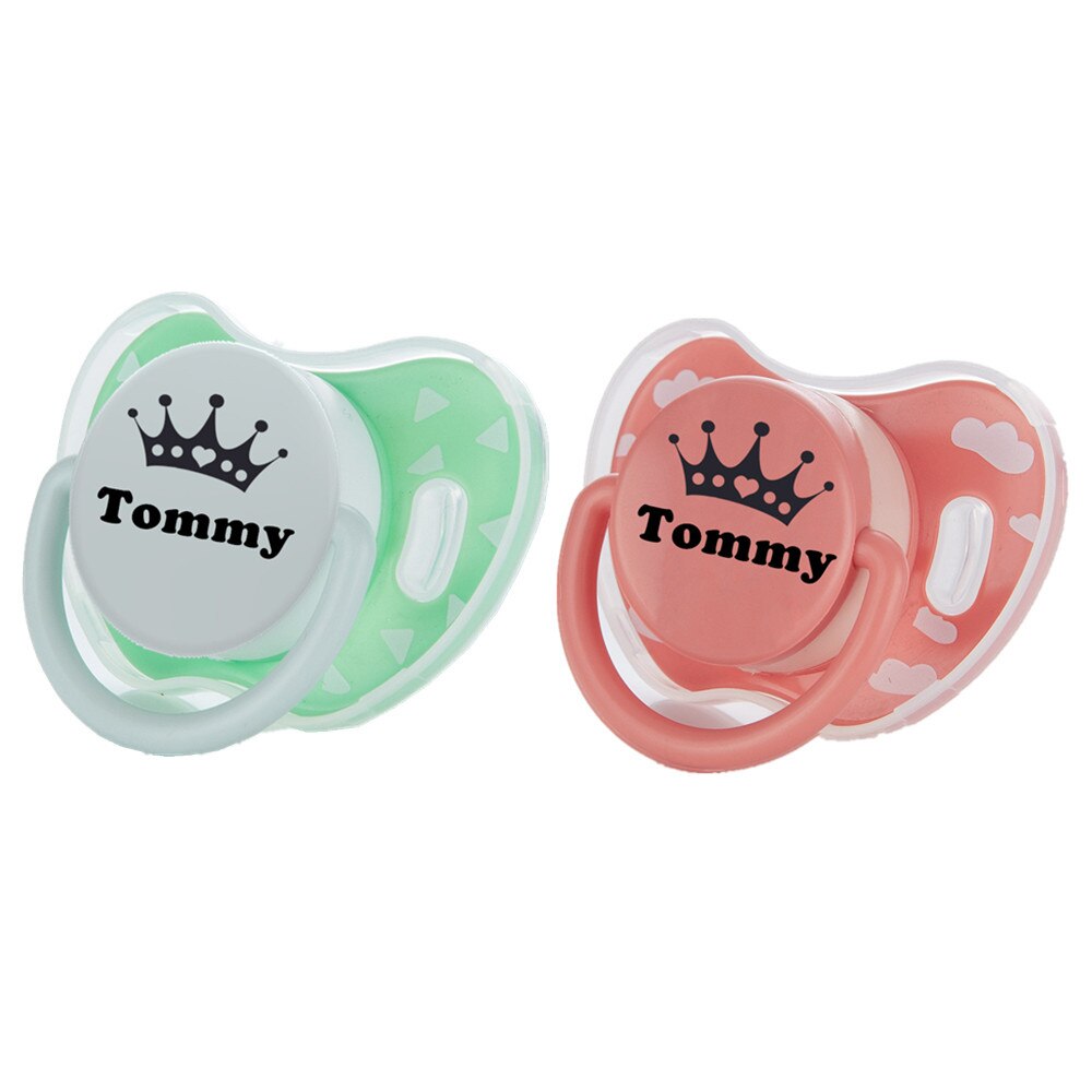 Miyocar Custom Baby Pacifiers Personalized with Name Bring 6 Silicone Replacement Teat (2 Pcs) All Size Include for Boy and Girl