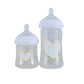 Miyocar Gold 3pcs Set Luxurious Custom Baby Pacifiers and Baby Bottle Set with Name for Boy and Girl,0-6 Months Baby Shower