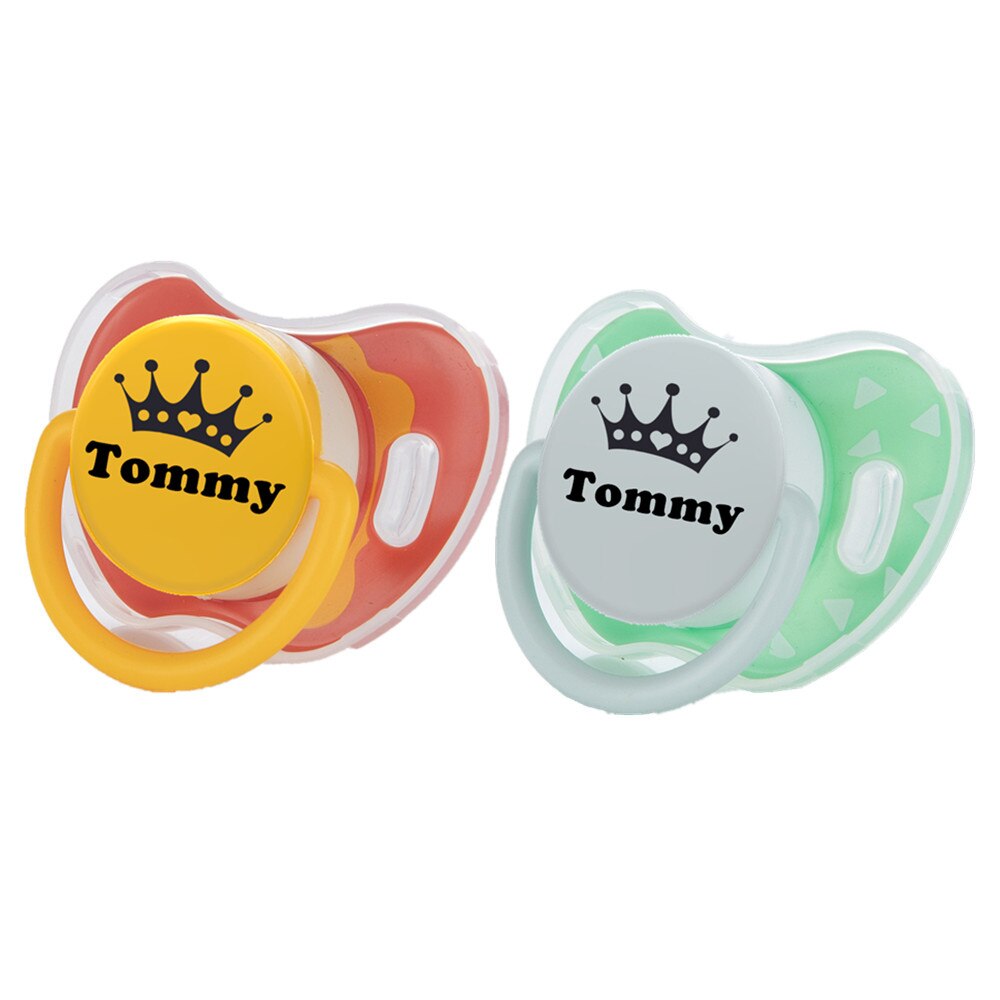 Miyocar Custom Baby Pacifiers Personalized with Name Bring 6 Silicone Replacement Teat (2 Pcs) All Size Include for Boy and Girl