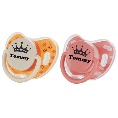 Miyocar Custom Baby Pacifiers Personalized with Name Bring 6 Silicone Replacement Teat (2 Pcs) All Size Include for Boy and Girl