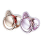 Miyocar Luxurious Rose Gold Pacifier(2pcs) Bring 6 Replacement Silicone Teat Includes All Size for Boy and Girl Baby Shower Gift