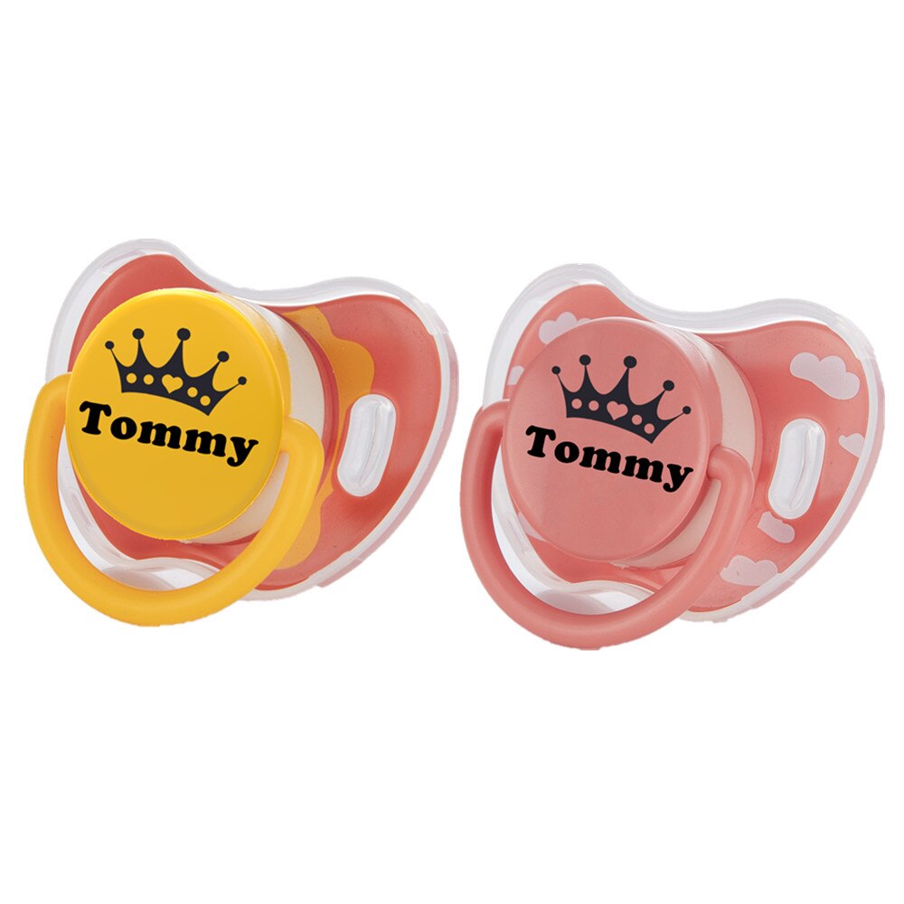 Miyocar Custom Baby Pacifiers Personalized with Name Bring 6 Silicone Replacement Teat (2 Pcs) All Size Include for Boy and Girl