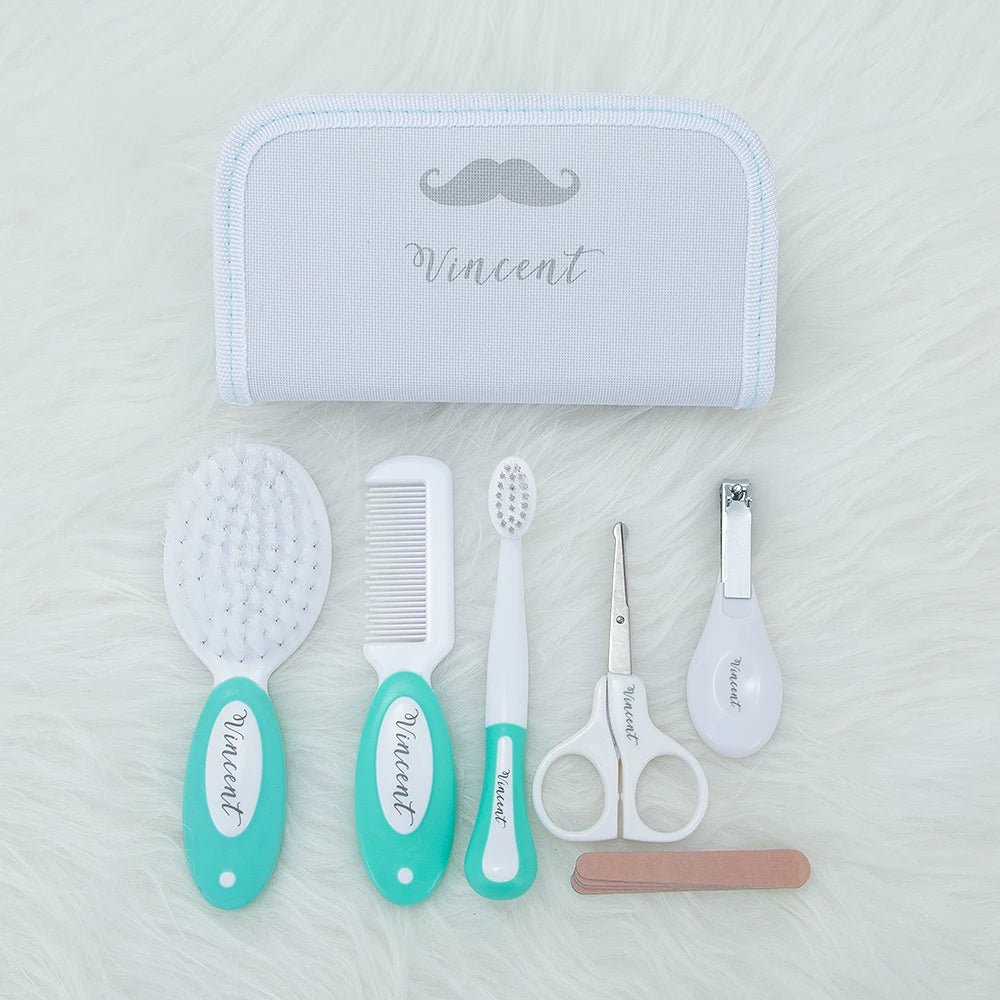 MIYOCAR Personalized Grooming Kit Baby Health Care Kit Newborn BabyCare Accessories 6PCS Safety Cutter Baby Nail Kit for Nursing