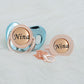 MIYOCAR Personalized any name rose gold  bling pacifier and pacifier clip BPA free dummy Luxury unique design pacifier PPG-R