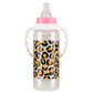 MIYOCAR Leopard baby bottle pacifier 2pcs set BPA free plastic 260ml standard neck special gift baby bottle feeding bottle