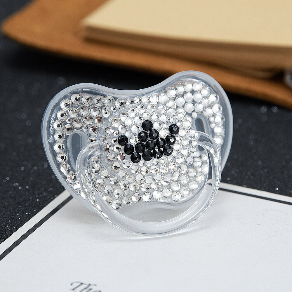 MIYOCAR bling Rhinestone pacifier unique design  BPA free dummy bling unique gift baby shower